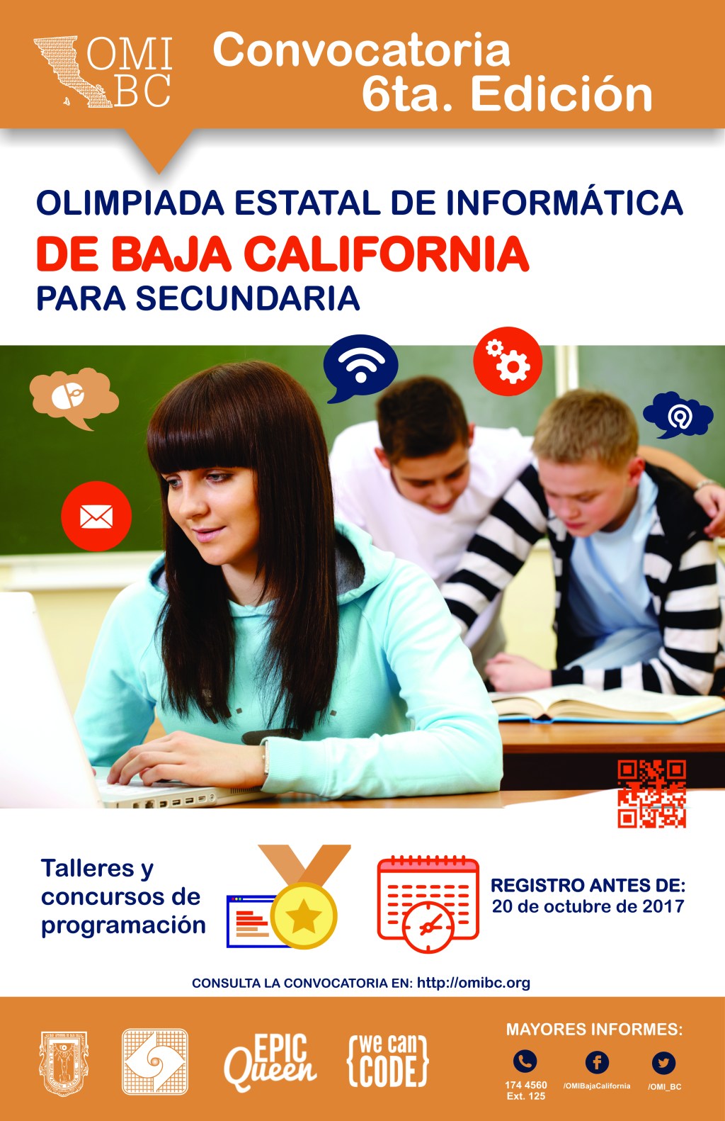 OMIBC2017 5a. etapa secundaria: lista de concursantes invitados al selectivo&nbsp;estatal