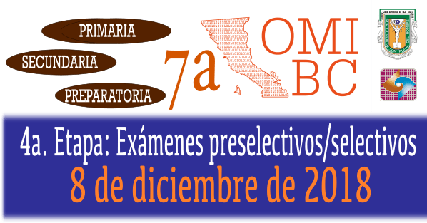 Programa de actividades de la 4a. etapa #OMIBC&nbsp;2018