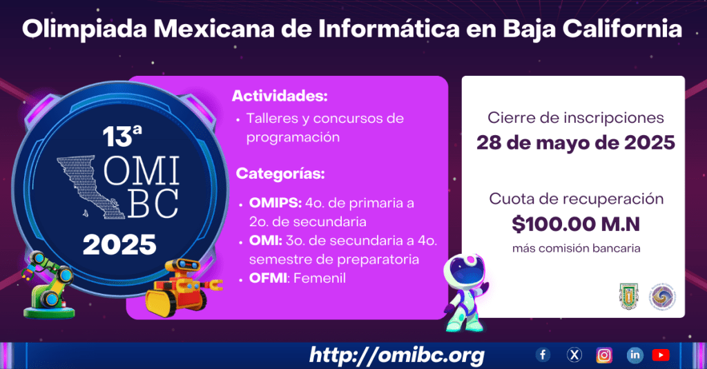 Convocatoria 13a. OMIBC 2025